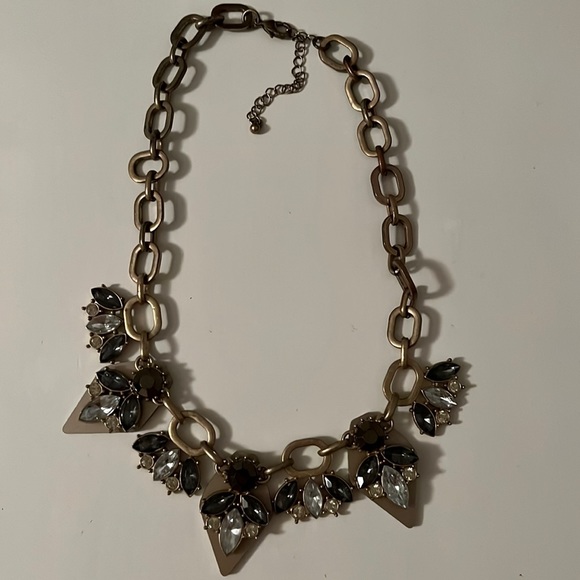 Gold and grey statement necklace - Picture 1 of 3